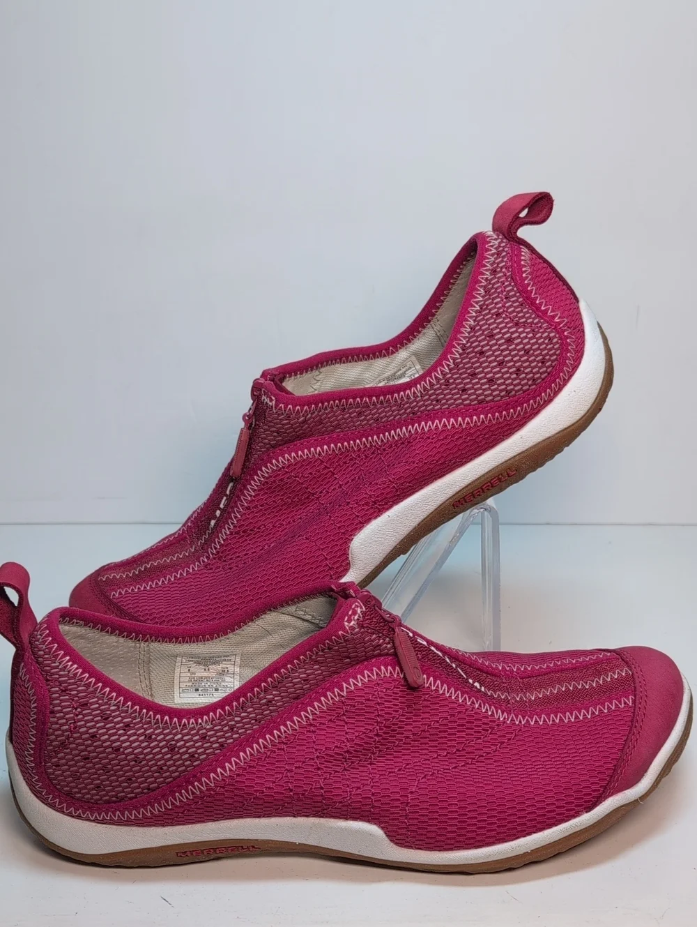Merrell Lorelei zip Persian Red minimalist sporty sneakers womans size 8 EU 38.5